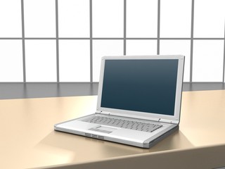 laptop on office desk