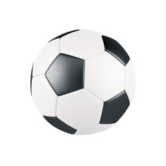 Leather soccer ball isolated on white background