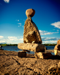 Stone Inuksuk on the Ottawa River