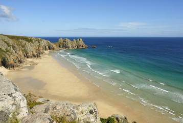 Pedn vounder beach, Porthcurno, Cornwall.