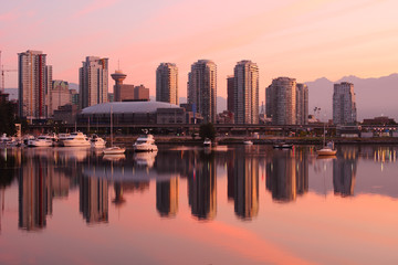 Obraz na płótnie Canvas Vancouver Cityscape Morning, Dawn