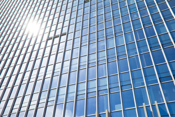 modern glass silhouettes of skyscrapers