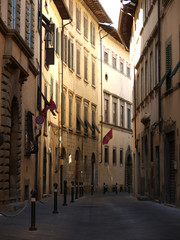 Fototapeta premium Picturesque street in antique center Arezzo, Tuscany