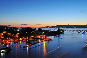 Summer sunset at English Bay