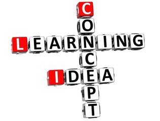 3D Learning concept Idea Crossword