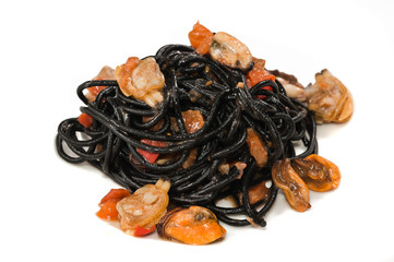Spaghetti with cuttlefish ink
