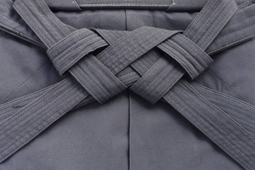 folded aikido hakama , japanese martial arts uniform - obrazy, fototapety, plakaty