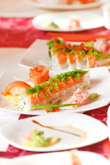 sushi on the table