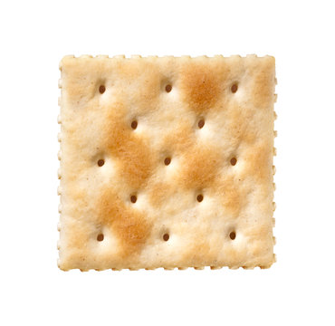 Fototapeta Saltine Cracker isolated on white