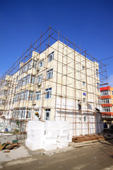 scaffold in construction site