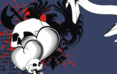 heraldic heart black background2