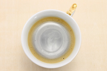 Black coffee beverage close-up