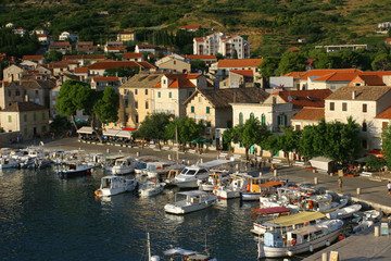 Mediterranean village Komiza, on island Vis, Croatia