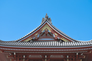 Naklejka premium top roof of japanese temple