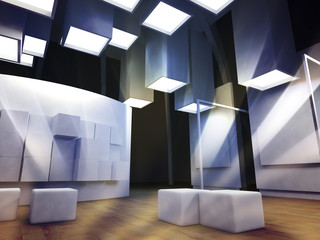 concept of modern art gallery, abstract background