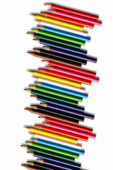 Fototapeta premium Colorful color pencil, isolate on white background