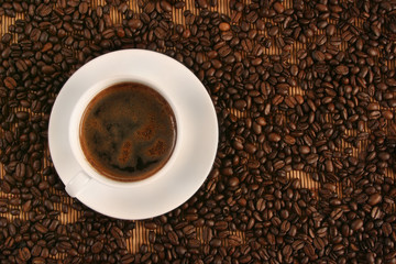Obraz na płótnie Canvas offee on coffee