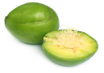 Hog plum fruit over white background
