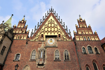 Fototapeta na wymiar Wrocław, miasto, stary, miasto, gothic, Śląsk, Polska