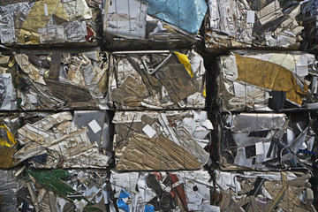 Cubed Scrap Metal