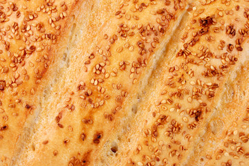 Tasty bread with sesame seeds