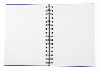 blank blue notebook