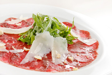 Meat Carpaccio with Parmesan Cheese