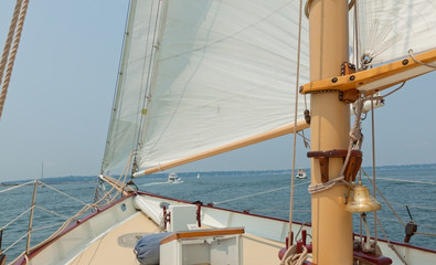 Views of the private sail yacht.