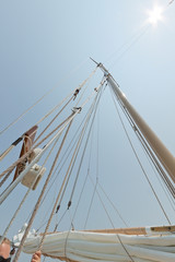 Views of the private sail yacht.