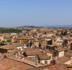 Fototapeta na wymiar Panorama ze Sieny