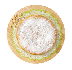 Torta della nonna,cake with pine nuts