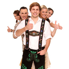 Gruppe auf dem Oktoberfest