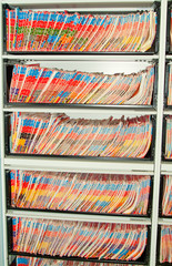 Medical Records folders.