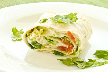 pita bread stuffed with