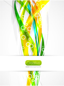 Vector abstract wave color lines