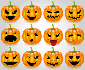 Halloween pumpkins smileys