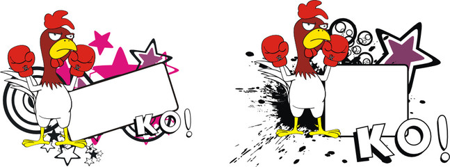 chicken boxing cartoon copyspace1