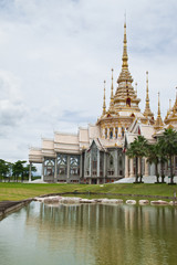 Naklejka premium Beautiful building with religion,Wat luang phor toe,Nakhonratcha