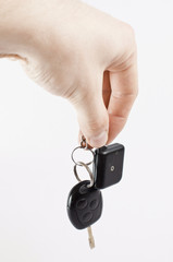 HAnd with car keys