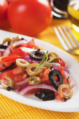 Tomato and olive salad