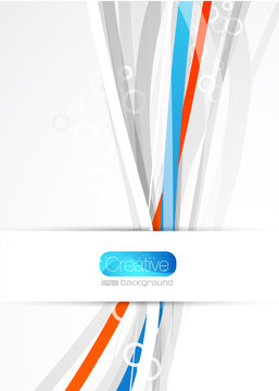 Vector abstract wave color lines