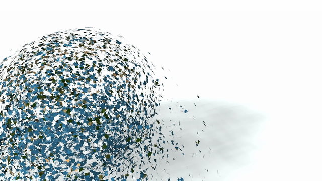 3d Earth Animation. Alpha Matte
