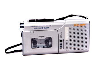 dictaphone on white backgrounds