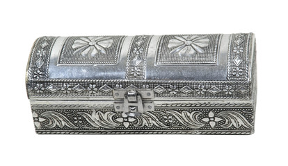 Intricate Hammered Silver Box