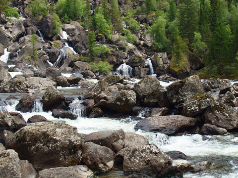 Uchar falls, mountain Altai
