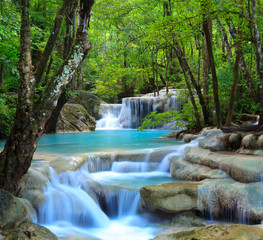 Fototapeta Erawan Waterfall, Kanchanaburi, Thailand obraz