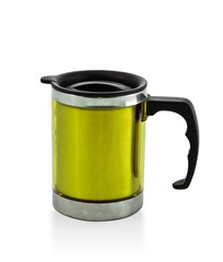 metal yellow cup