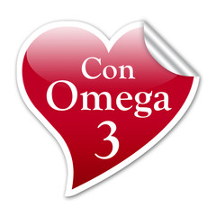 Pegatina corazon Con Omega 3 con reborde