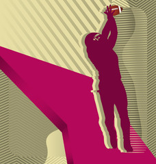 Modern abstract sport vector background design. Football.