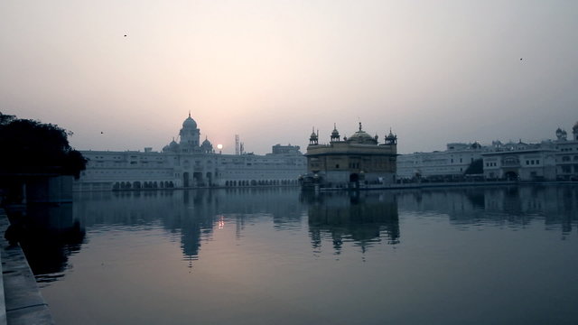 architecture of India at sunset